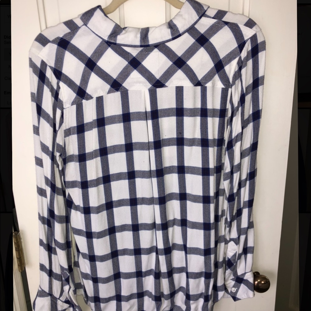 Blue and white Rails flannel - Picture 3 of 3